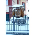 Maroa: Carved Tribute to Chief Illiniwek