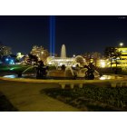 Kansas City: : J.C. Nichols Fountain Showing Light Steeple of The Community Church in Background