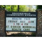 Brookfield Center: event sign