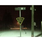 Pratt: City of Pratt WV - city police sign with snow in background