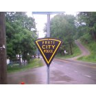Pratt: City of Pratt WV - city police sign without snow in background