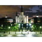 New Orleans: : Looking over the square at Night