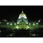 Harrisburg: : Capitol Building at night.