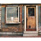 Salem: Weathered Storefront on Derby Street (1997) - Being repainted