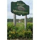 Woodhull: Sign for the Town of Woodhull, New York on State Route 417