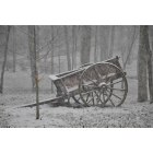 Blairsville: : Old Wagon in the winter snow