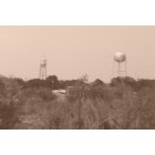 Loving: distant view of loving water towers