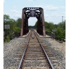 New Braunfels: Train bridge over the Comal River in New Braunfels, TX.