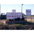 Tuckerman: sign as you enter Tuckerman Arkansas