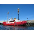 New Bedford: Nantucket Ship being painted in the New Bedford Harbor