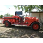 Camp Wood: restored fire truck in campwood tx, riden by Pierce brothers in Old Settler's Reunion yearly