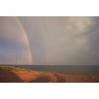 East Haven: Double Rainbow from beach house deck