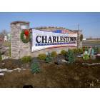 Charlestown: Charlestown Welcome Sign with Christmas Decorations