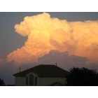 Cedar Park: Sunset cloud bank over my neighbors house.