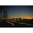 San Francisco: : Bay Bridge and San Francisco Skyline at Night