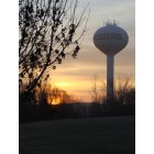Rogers: : Sunsrise on Rogers Water Tower west of Cabella's