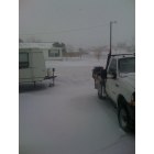 Pine Bluffs: The snow outside my house.