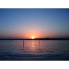 Alba: Picture of sunset on Lake Fork - I was in a boat by the dam
