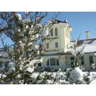 Bartlesville: Bartlesville's Old Santa Fe Station after snow storm