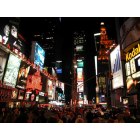 Lockport: Broadway In Manhattan At Night