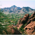 Paradise Valley: Looking over part of Paradise Valley from the trail on Camelback Mountain.