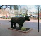 Fort Worth: : Steer Topiary on Main Street in Sundance Square