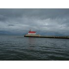 Duluth: : The lightkeeper's house in Duluth before an impending storm