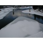 St. Regis: Lots of Ice in the Clark Fork, near the old railroad trestles