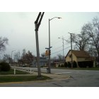 Dolton: The street lights are on, 5:23 pm March 24 2010, at 144th Street and Chicago Road