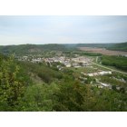 Rushford: Downtown Rushford from the top of the bluff