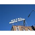 Flagstaff: : Bluest SKY after big.Jan.snow-Hotel Monte Vista reaches for BLUE