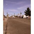 Twentynine Palms: Center of downtown, looking West from in front of the fire station.