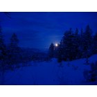 Pollock Pines: : full moon over the mouintains