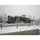 Quitman: Old broken train on snow day...