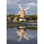 Oak Harbor: : Windmill at City beach reflections