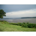 Dubuque: : upper mississippi river as seen from the back entrance of eagle point park in dubuque, ia
