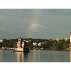 Hudson: : Hudson Athens Lighthouse at end of the Rainbow