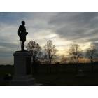 Gettysburg: Statue to General Francis Barlow on the knoll which bears his name