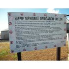 Arcola: : The Hippie Memorial, this is the sign beside the memorial.
