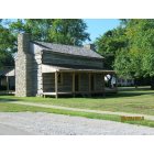 Warsaw: Warsaw Log Cabin - on the grounds with the Historical Society