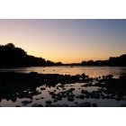 Sauk Rapids: The Mississippi River at sunset