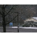 Lyons: Lyons City Hall in the May snow