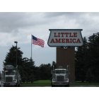 Little America: Little America sign and trucks