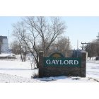 Gaylord: Eastbound Welcome Sign off Hwy 19