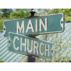 Paintsville: Street sign on the corner of Main Street and Church Street