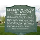 Golden Meadow: Sign in front of what is now the Golden Meadow Junior High School.