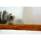 Soda Springs: Soda Springs ID Geyser in a snowstorm
