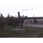 Gillette: Cowboy statue, corner of 1-90 and 59 south, in Gillette