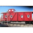 Columbus: Painting the caboose in Columbus, New Mexico 2009