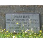 Thomaston: Indian Trail Millstone Marker Inscription - US19 north of Thomaston
